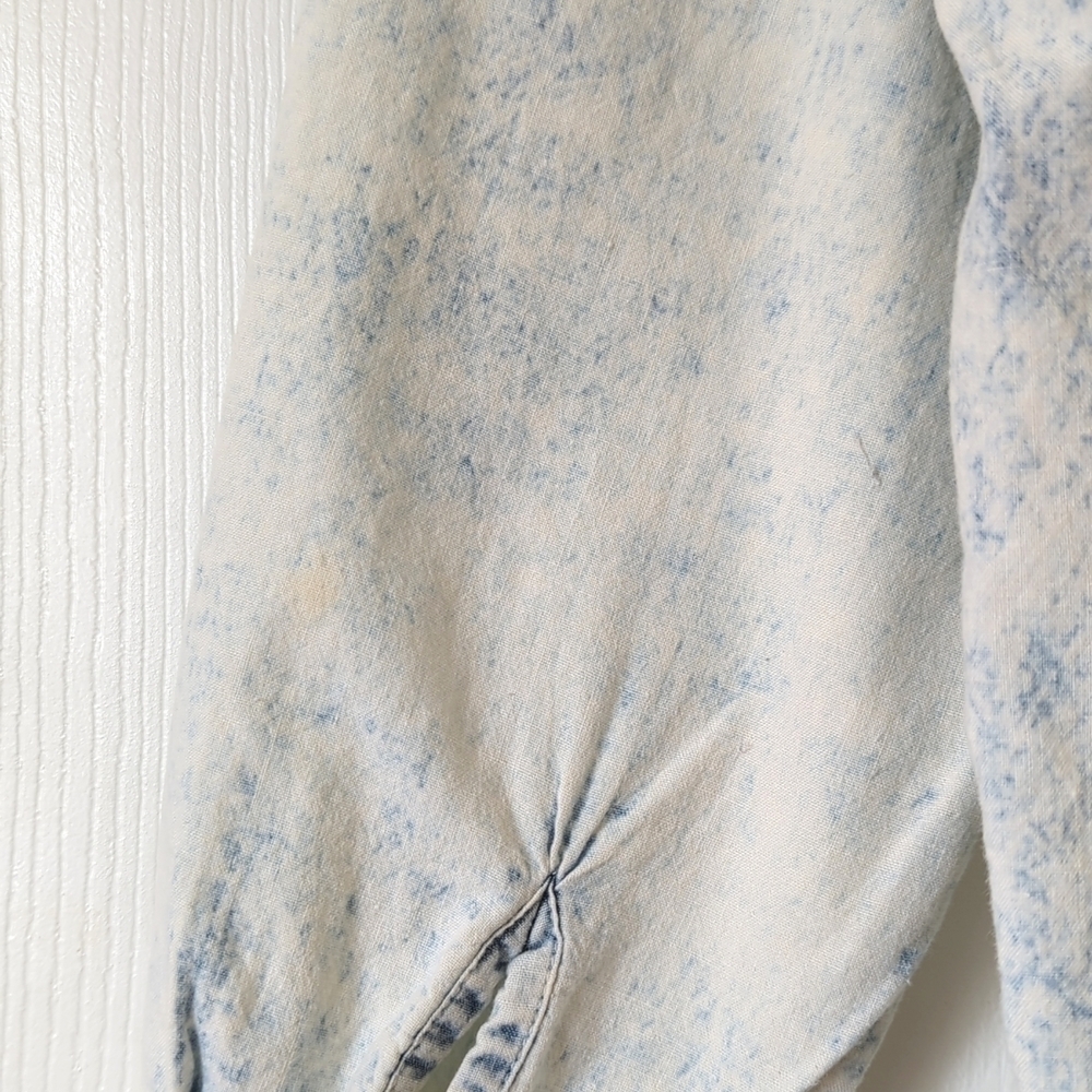 Andrew's Blues 90's Vintage Acid Wash Chambray Long Sleeve Button Down Shirt M - Picture 14 of 14